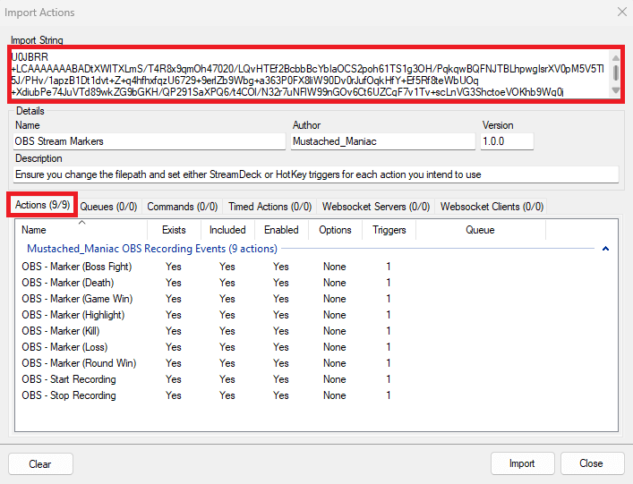 Importing OBS Embedded Markers into Streamer.bot