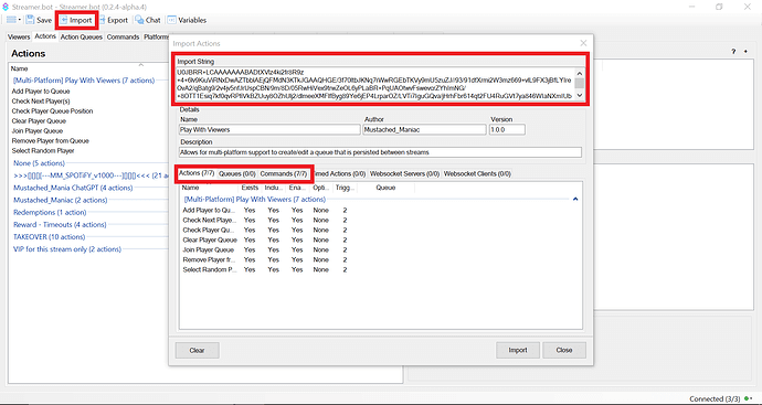 Importing Viewers Queue into Streamer.bot