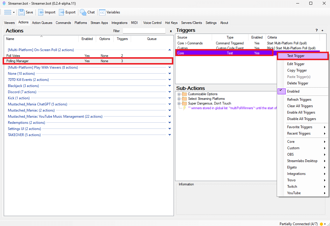 Testing Trigger to Load Scene into OBS